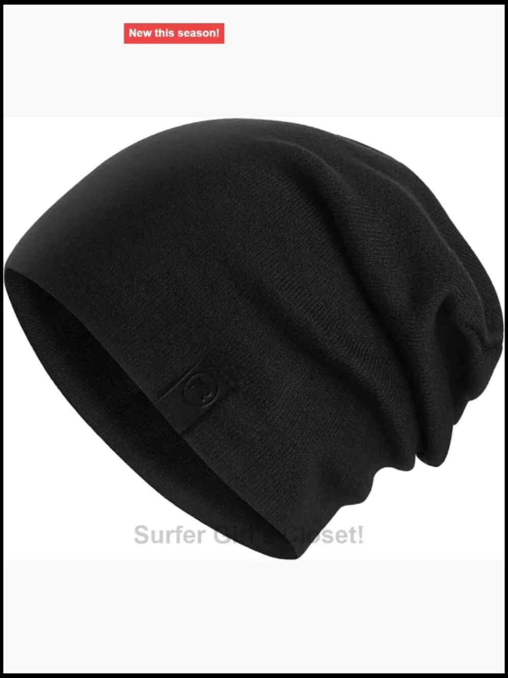 Slouchy Beanie Hat - Cotton Fine Knit - Stretchy Fitted Beanie